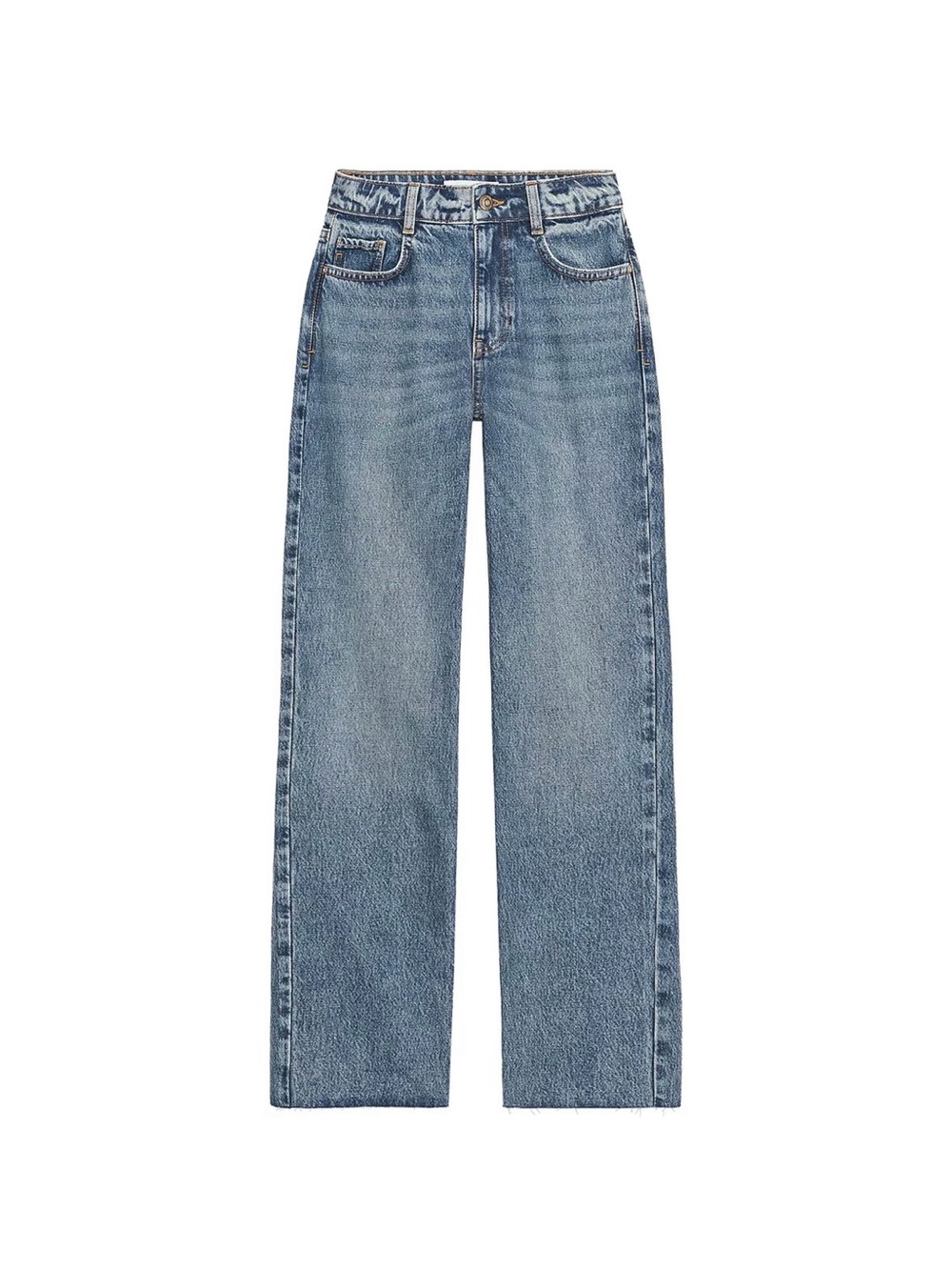 Zara women’s High Waist Straight Ankle Jeans - Blue - 28 / US 6